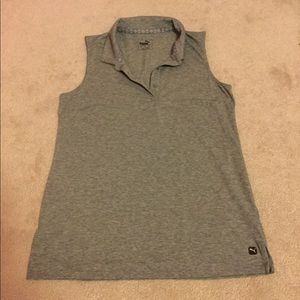 Women’s Puma Sleeveless Grey Golf Polo Size XS